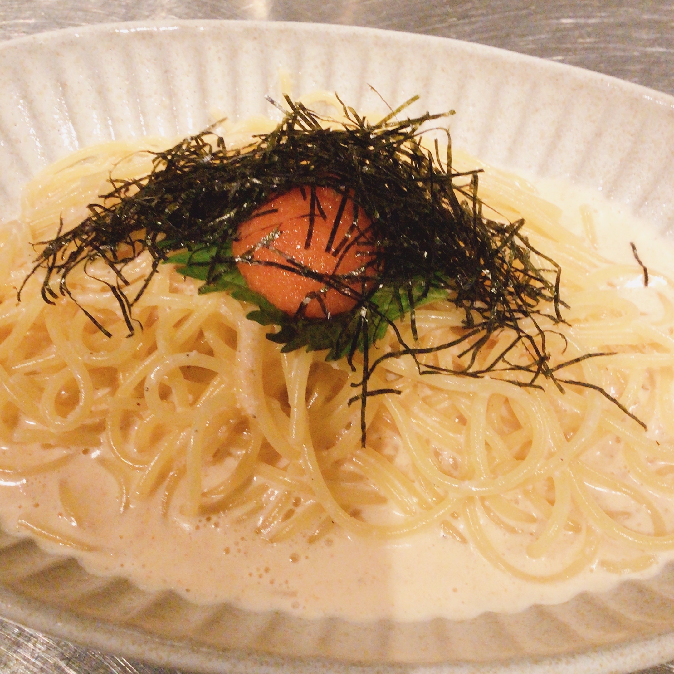 明太子クリームパスタ